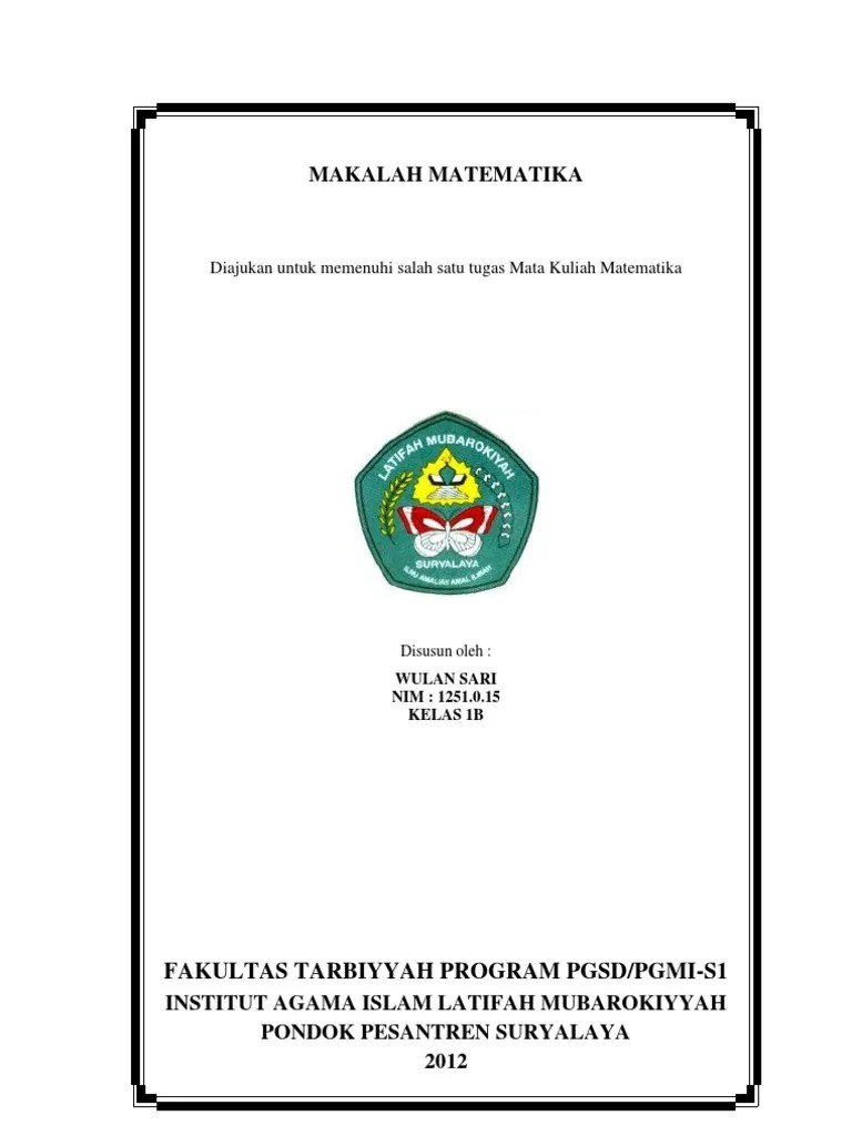 Makalah Matematika Aprilia Fitriyani Hastuti Part Ii Academia Edu 
