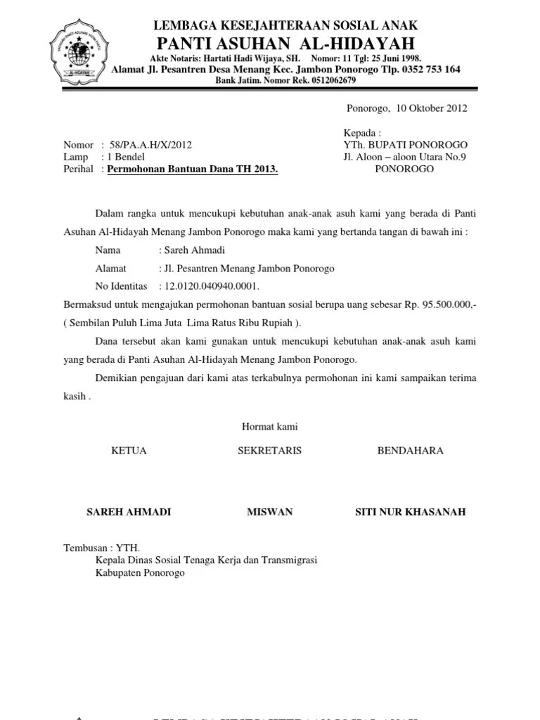 Panti asuhan akhlakul kharimah merupakan salah satu panti yang kurang diperhatikan oleh para donatur di klaten. Proposal Panti 2012 Pdf