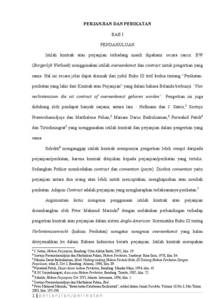 Makalah Perjanjian Perikatan | PDF