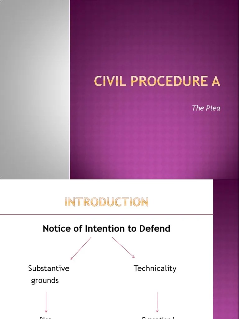 Lecture 18 - Plea | PDF | Denial | Plea