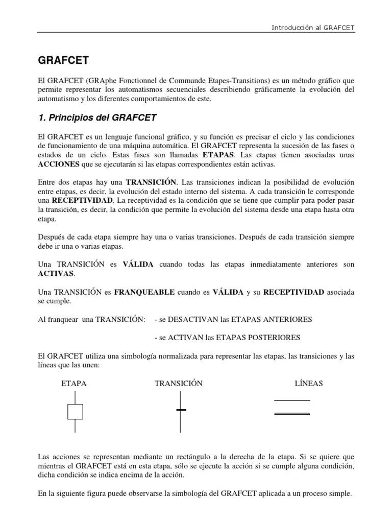 Grafcet Estructura De Programacion En PLC | PDF | Lenguaje De Programación | Programa De Computadora