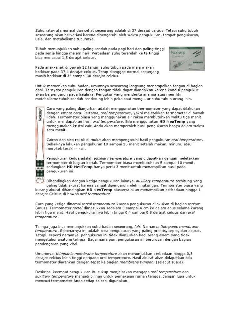 Suhu Badan Normal Anak Usia 5 Tahun - Berbagai Tahun