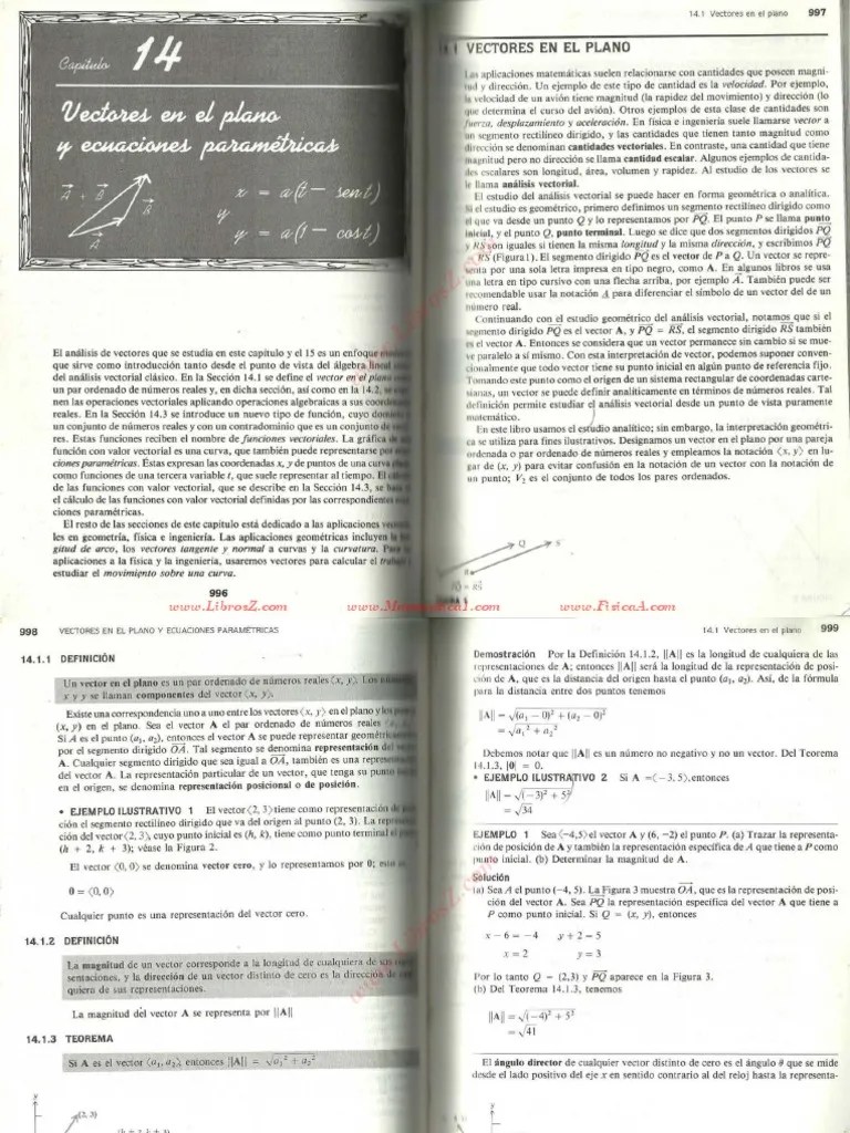 14 Vectores En El Plano | Descargar Gratis PDF | Vector Euclidiano | Espacio Vectorial