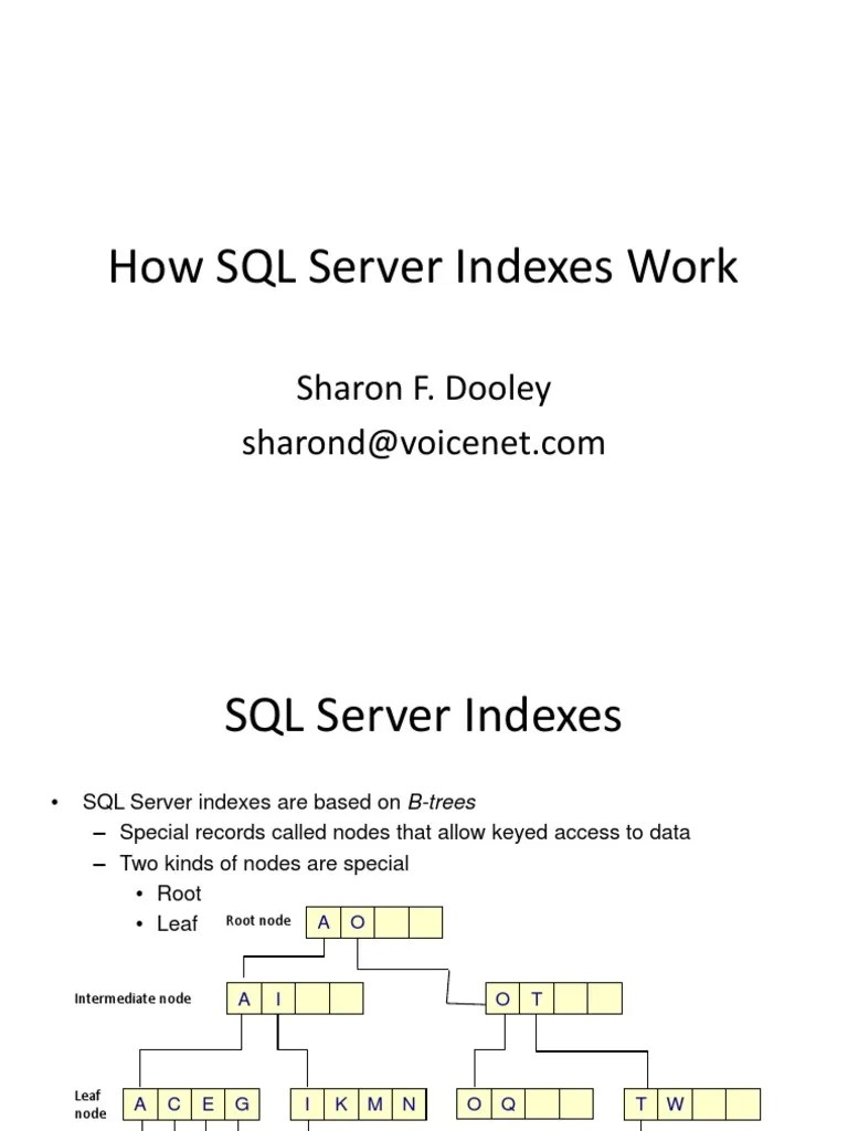 How SQL Server Indexes Work And Manage Fragmentation | PDF | Database ...