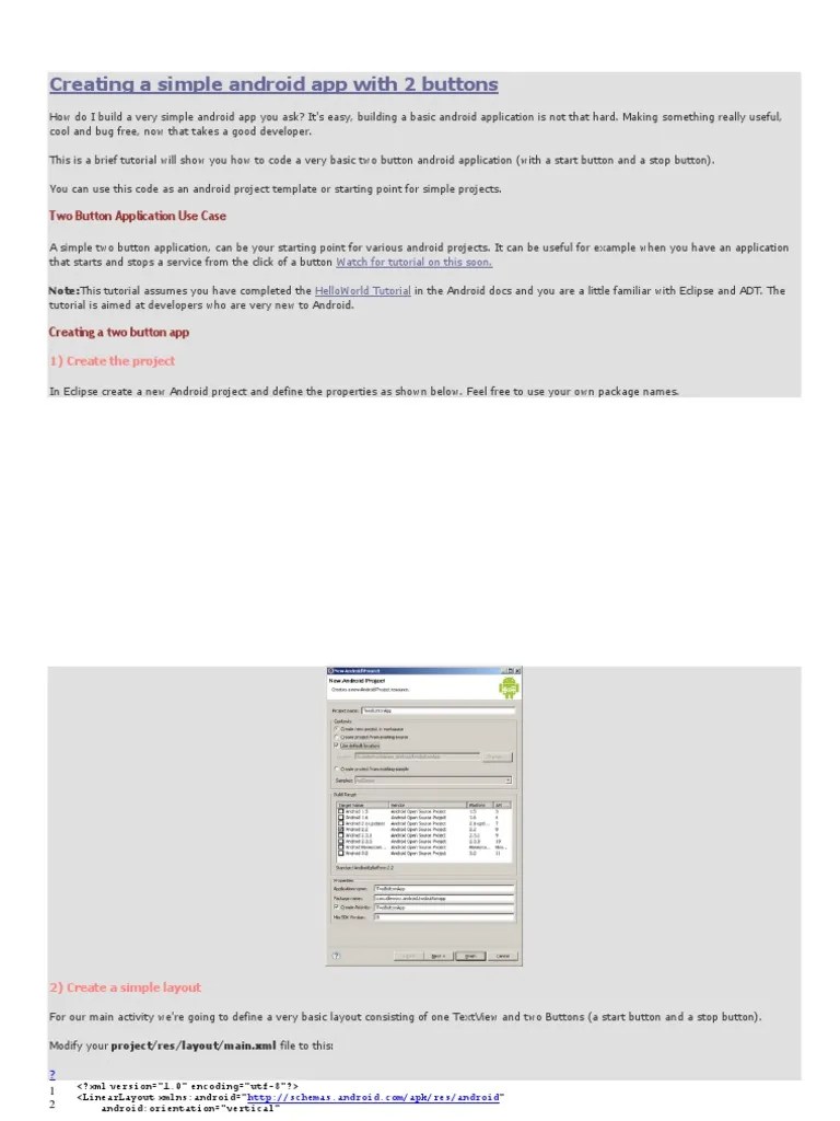 Creating A Simple Android App With 2 Buttons: Two Button Application ...
