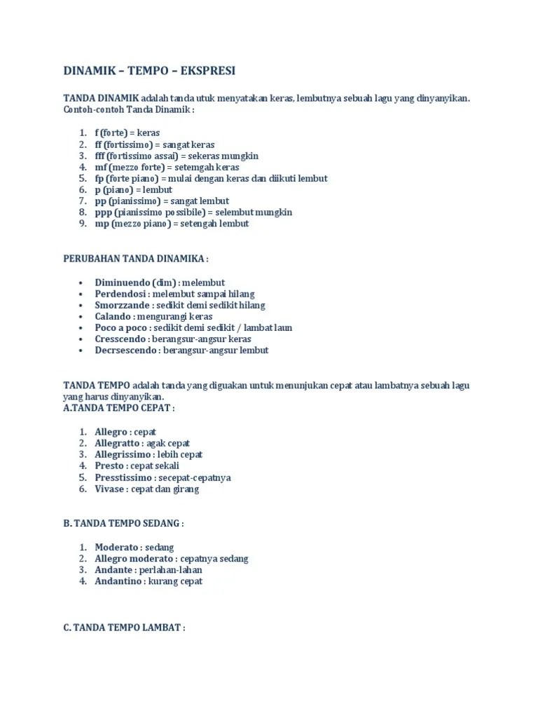 Apa Arti Tanda Tempo Allegro