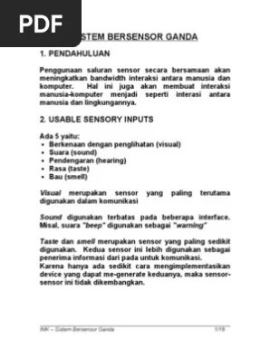 Contoh penggunaan sistem multi sensor. Sistem Multi Sensor Pdf