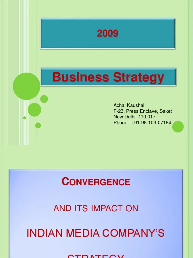 Convergence Business Strategy | PDF | Technological Convergence | Iptv
