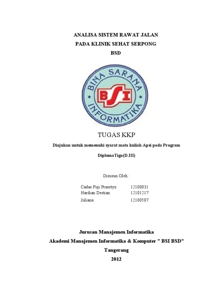 Penulis menyadari bahwa penulisan makalah ini masih . Contoh Cover Tugas Akhir Bsi - Guru Paud