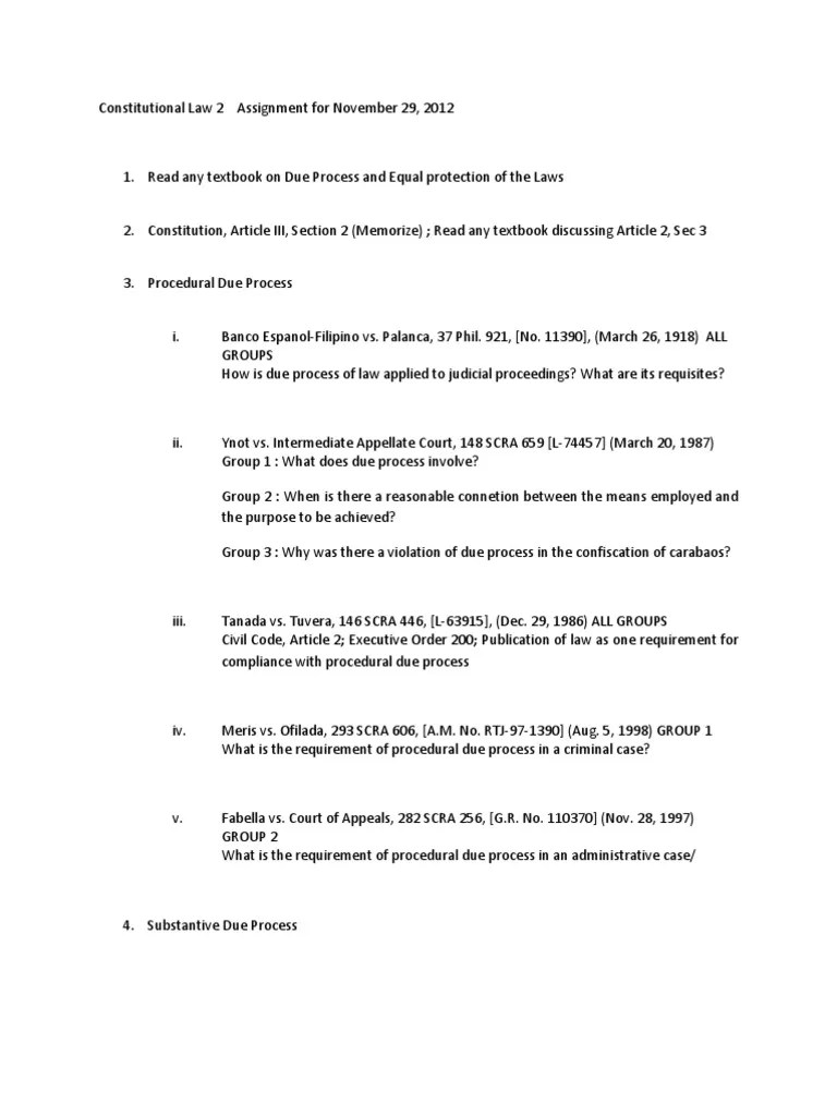 Due Process | PDF | Due Process Clause | Equal Protection Clause