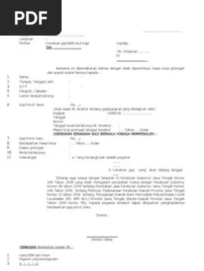 Hal ini tergantung dari tempat anda bekerja, jika di instasi pemerintah, . Surat Permohonan Kenaikan Gaji Pdf