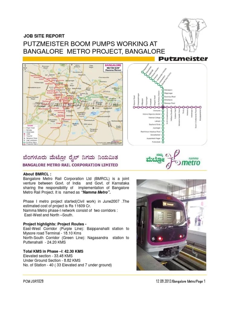 Bengaluru Metro Project | PDF | Electric Rail Transport | Rapid Transit