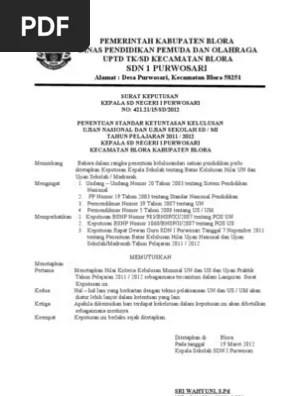 Teknologi pendidikan tidak harus berstatus guru) dengan rincian sebagai berikut. Sk Kepala Sekolah Pdf