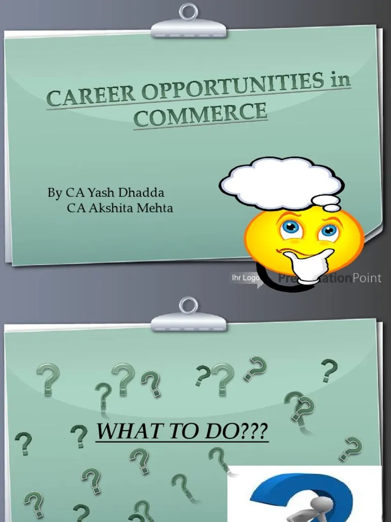 Career Opportunities For Commerce Students | Accounting | Valuation ...