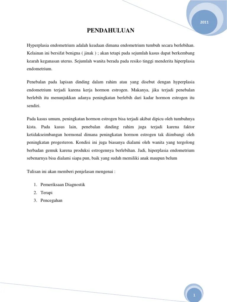 Penebalan Dinding Rahim Disebut