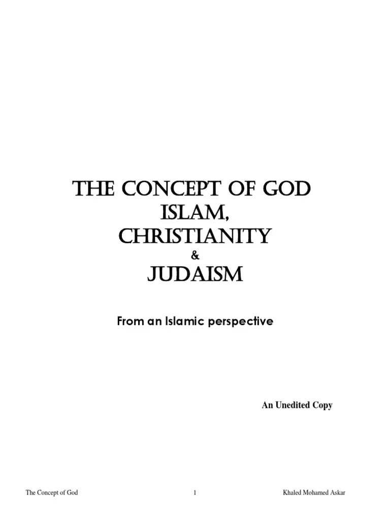 The Concept Of God In Islam, Christianity & Judaism | PDF | Trinity | Prophets And Messengers In ...