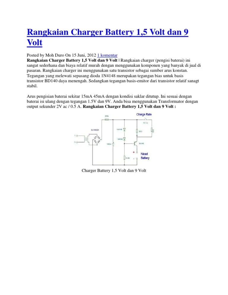 Rangkaian Charger Battery 1