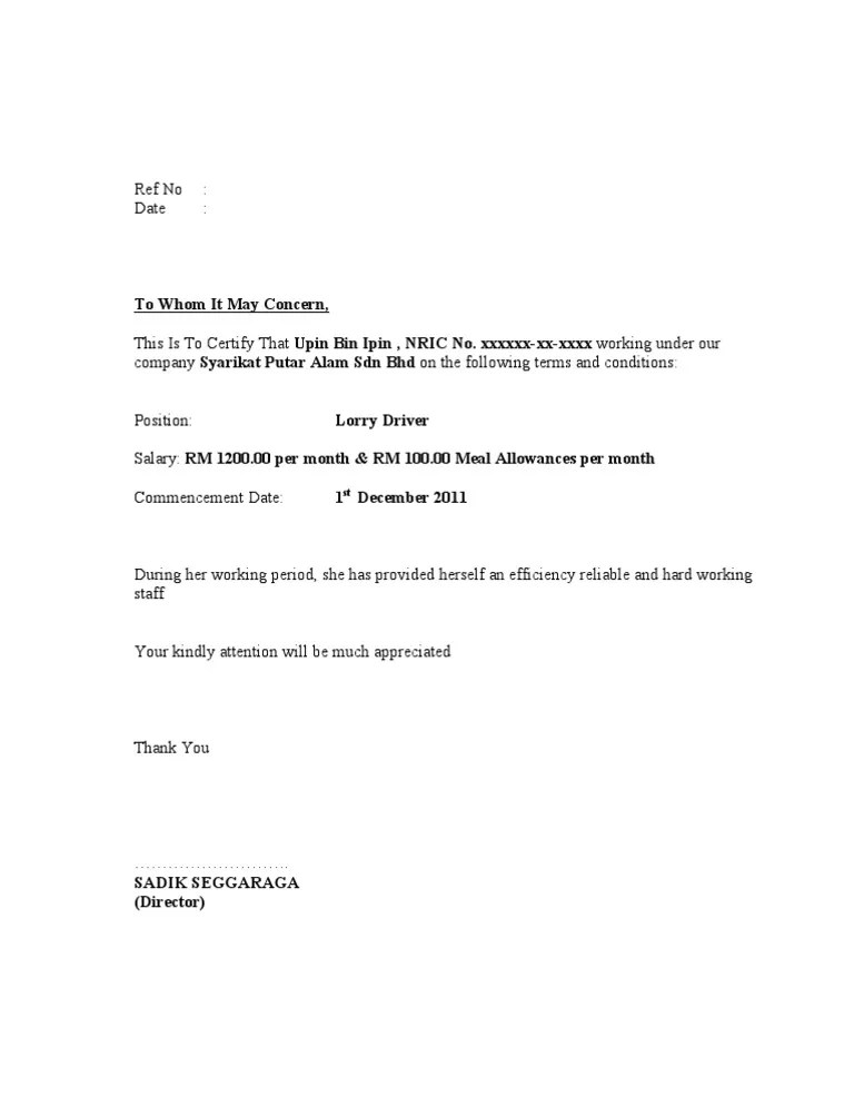 Tindakan susulan terhadap ketidakpatuhan polisi penilaian akademik pelajar uitm. Surat Pengesahan Bekerja In English Letter 7saudara Com