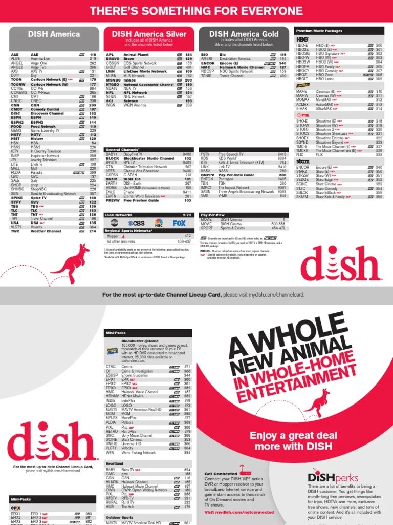 A very valid reason why you should order dish network channels from us is the digital programming. Dish Network Channels List | Examples and Forms