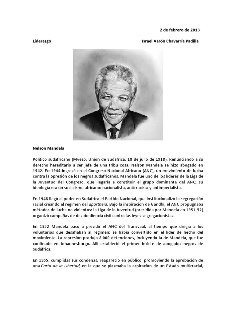 Nelson Mandela | Descargar Gratis PDF | Nelson Mandela | Sudáfrica
