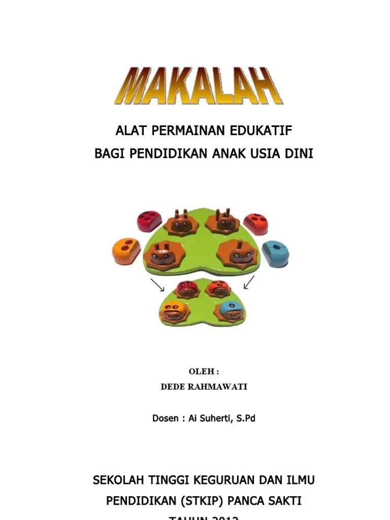 Makalah Alat Peraga Edukatif Paud