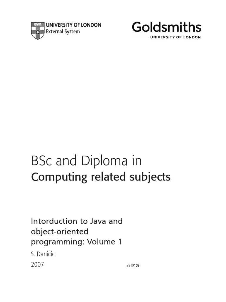 Intro To Java V1 | PDF | Java (Programming Language) | Method (Computer ...