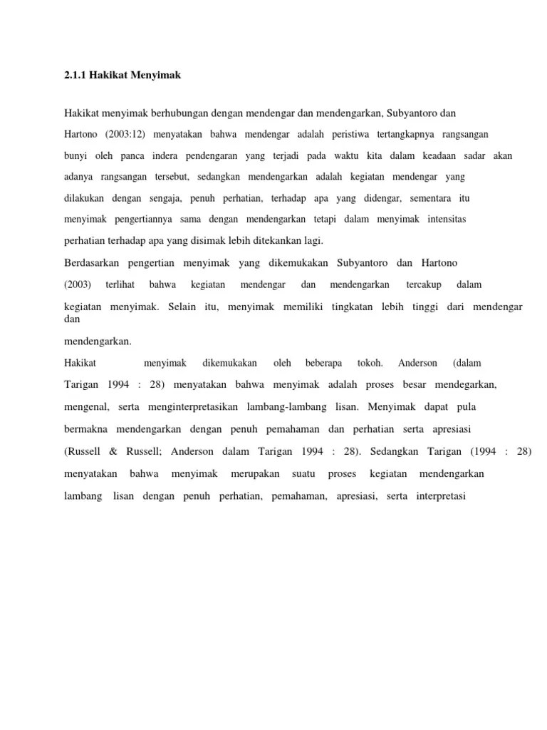 Hakekat Menyimak | PDF