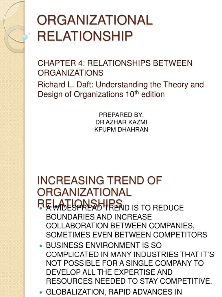 Organizational Relationship