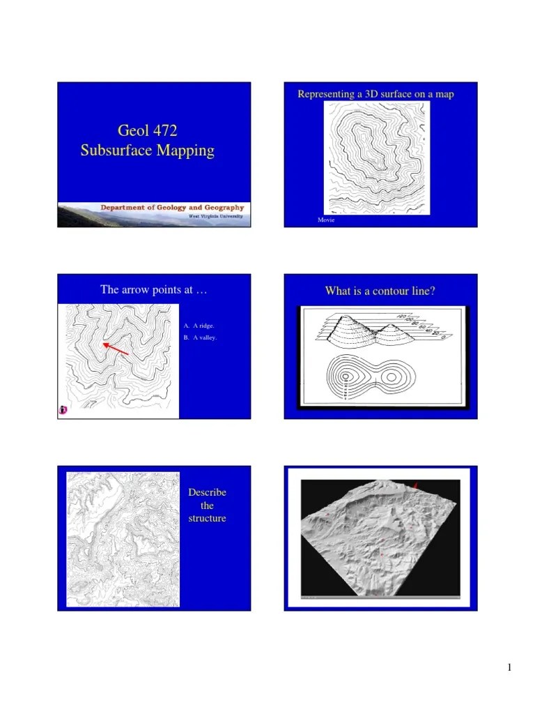 18 Subsurface Mapping | Contour Line | Fault (Geology)