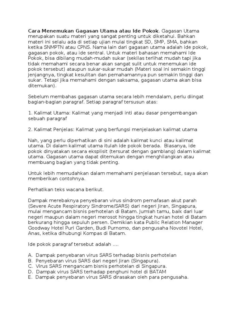 Nah, kata kunci merupakan hal utama dalam teks yang biasanya dapat ditemukan juga dalam ide pokok paragraf. Kata Kunci Dalam Sebuah Teks Adalah Kata Yang Selalu ...