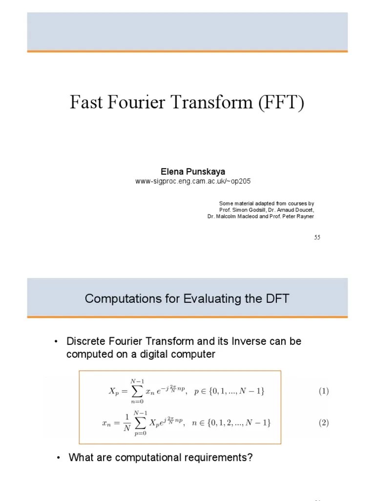 Fast Fourier Transform | PDF | Fast Fourier Transform | Discrete ...