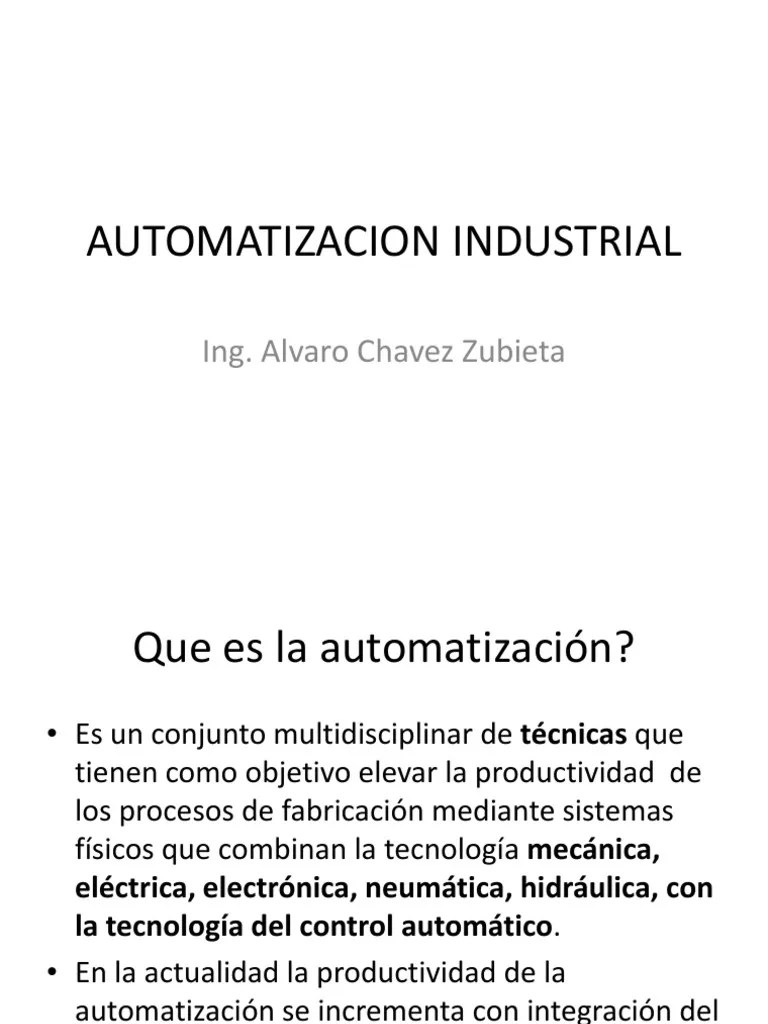 Automatizacion Industrial | PDF | Automatización | Sistema De Control