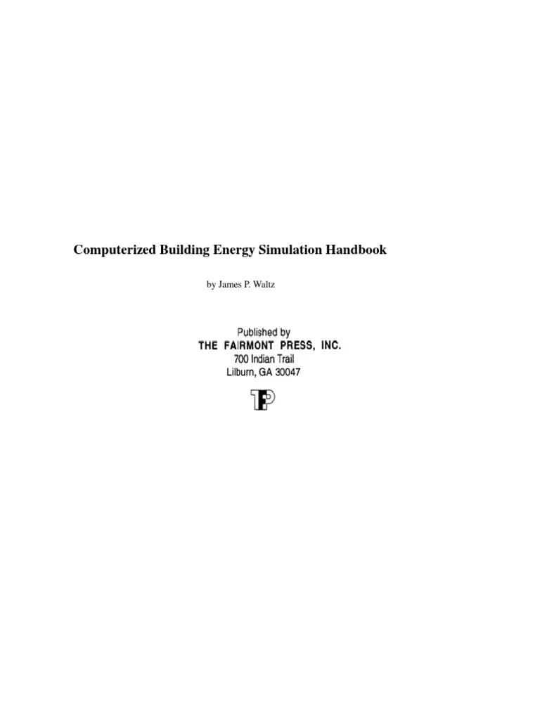Computerized Building Energy Simulation Handbook PDF | PDF | Computer ...