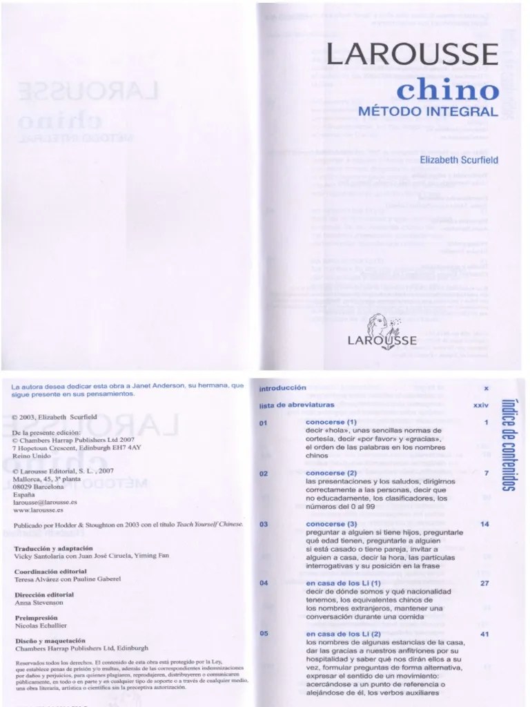 Larousse Chino Metodo Integral | PDF