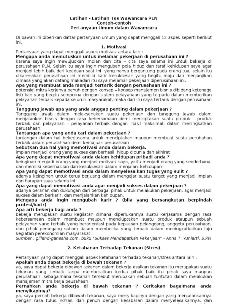Contoh Soal Psikotes Tpa Psikotes Pt Aqua Golden Mississippi Tbk Tahun 2018 Tes Wawancara Kerja Mata Pelajaran Sumber Energi adalah.