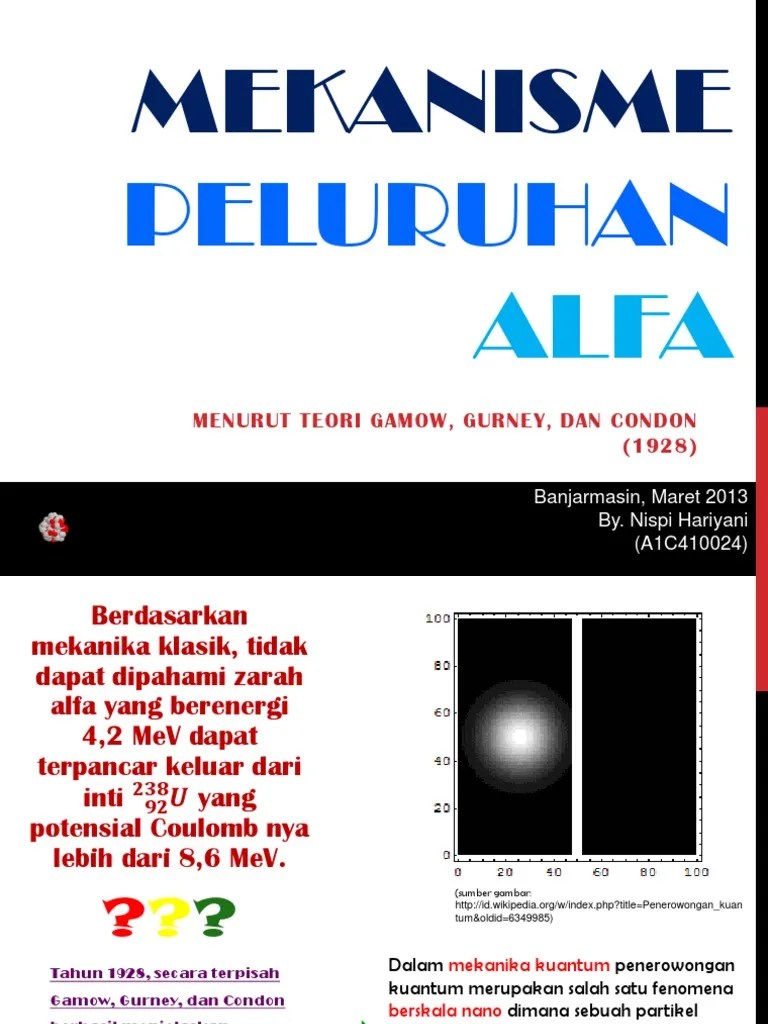 Mekanisme Peluruhan Alfa | PDF