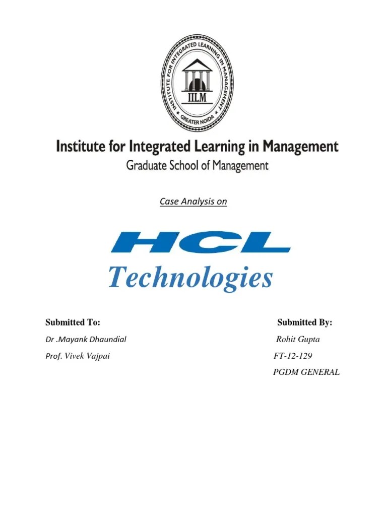 HCL Technologies | PDF | Business Process Outsourcing | Competitive ...