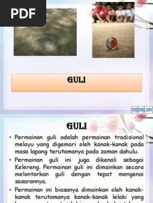 Permainan Tradisional Melayu Guli : Melayu Kita Guli