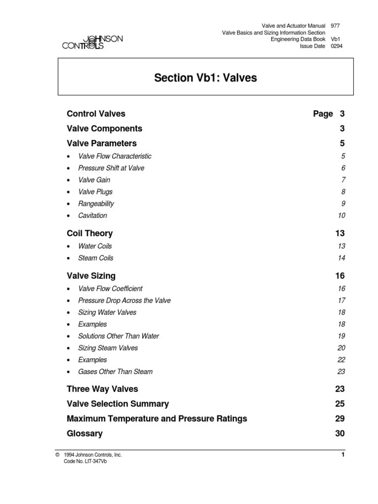 Valve Basics And Valve Sizing | Valve | Pressure