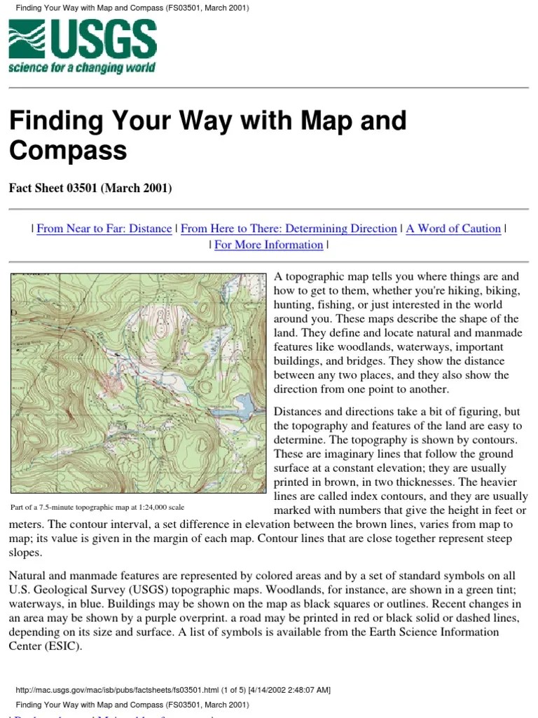 Using Your Map And Compass | PDF | Compass | Topography