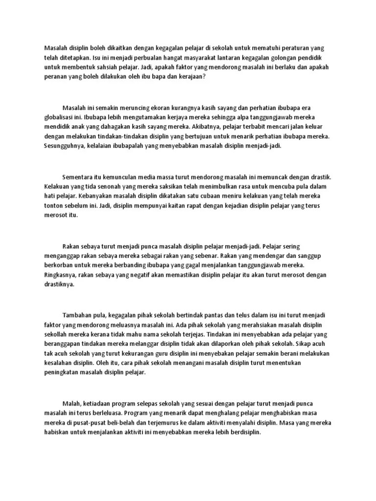 Selain itu, hal ini berlaku kerana pelajar kekurangan kasih sayang . Masalah Remaja Dan Sahsiah Pdf
