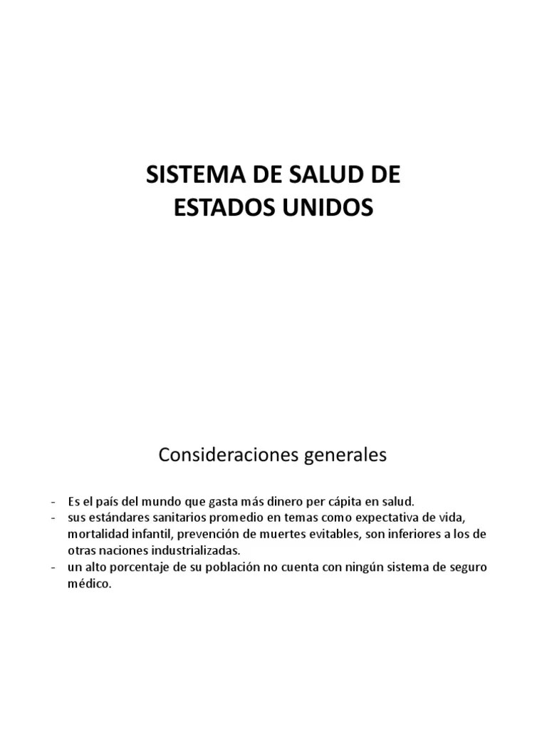 Sistema De Salud De EEUU | PDF | Medicare (Estados Unidos) | Sistema De Salud