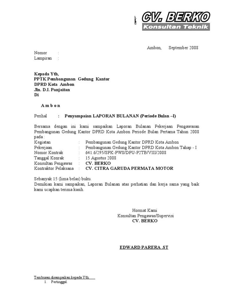 Check spelling or type a new query. Surat Pengantar Laporan