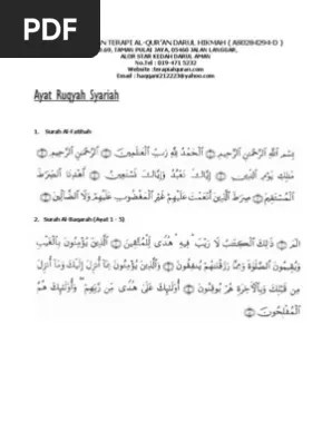 Ustaz mohd taha bin hassan azhari · song · 2008. Ayat Ruqyah Syariah Pdf Pdf