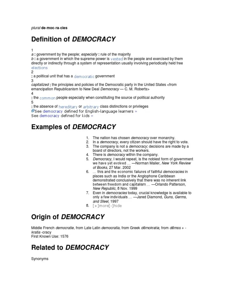 Democracy | PDF | Elections | Democracy