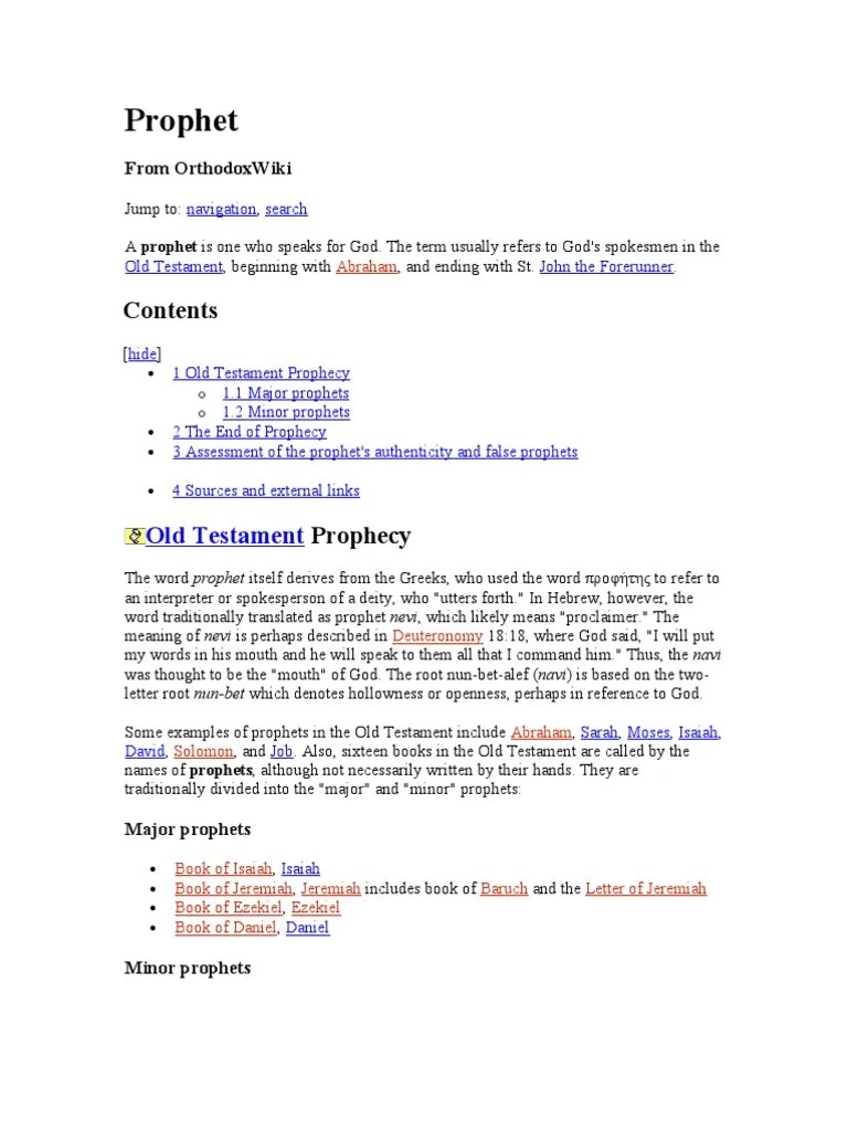 Old Testament Prophet | PDF | New Covenant | Prophet