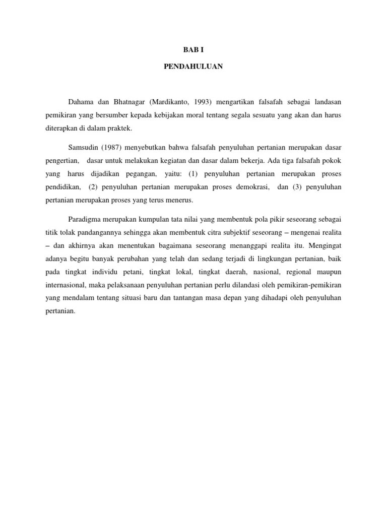 Falsafah Dan Paradigma Penyuluhan Pertanian | PDF