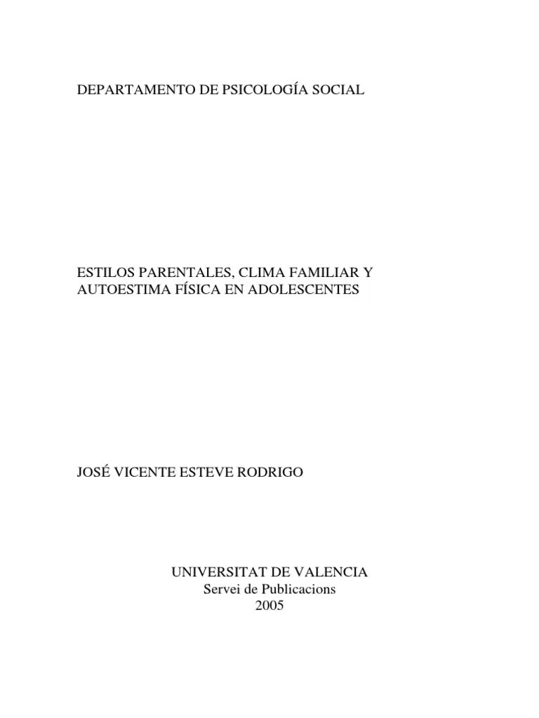 Autoestima, Psicologia Social | PDF | Socialización | Adultos