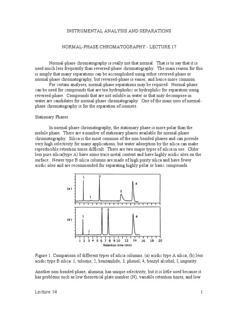 Normal-phase Chromatography - Lecture 17 | High Performance Liquid ...