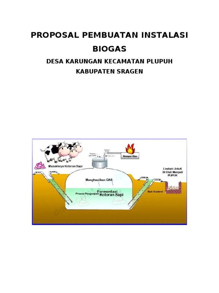 Proposal Pembuatan Biogas | PDF